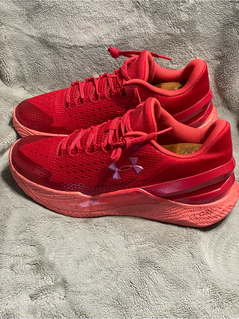 Under Armour Curry 2 Low Flotro Davidson Basketball Red Athletic Training Shoes